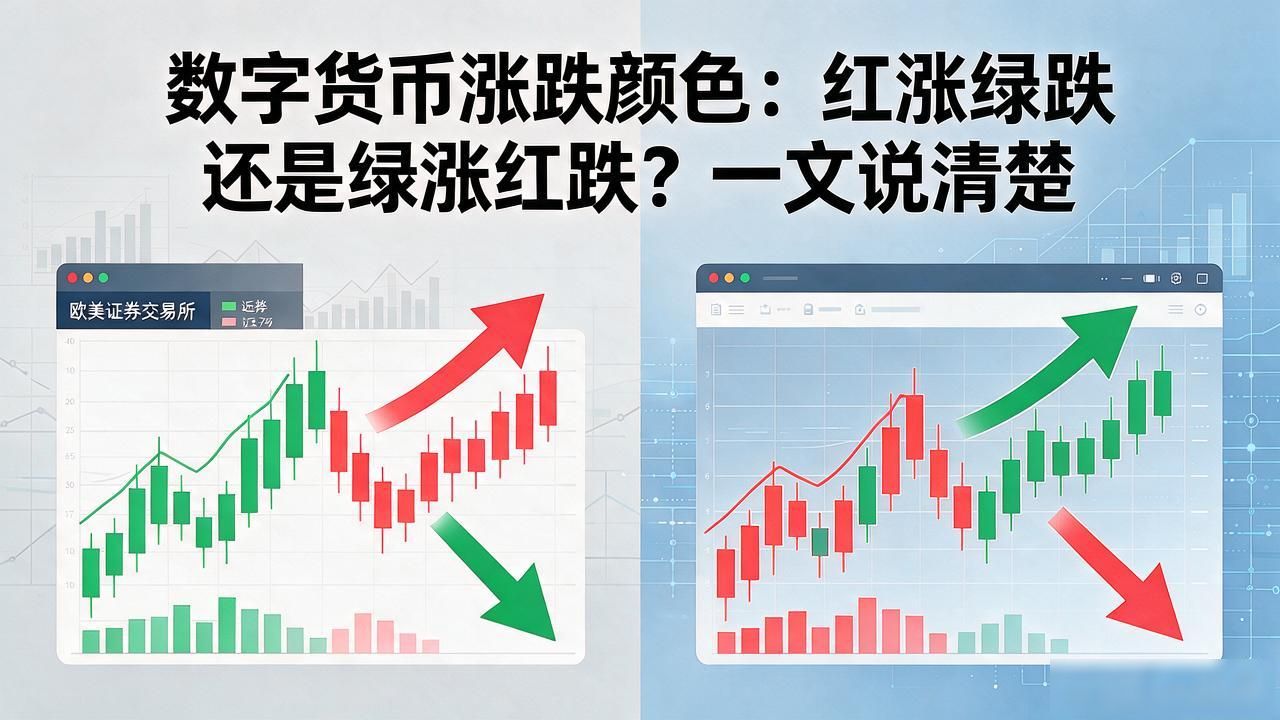 数字货币涨跌颜色：红涨绿跌还是绿涨红跌？一文说清楚