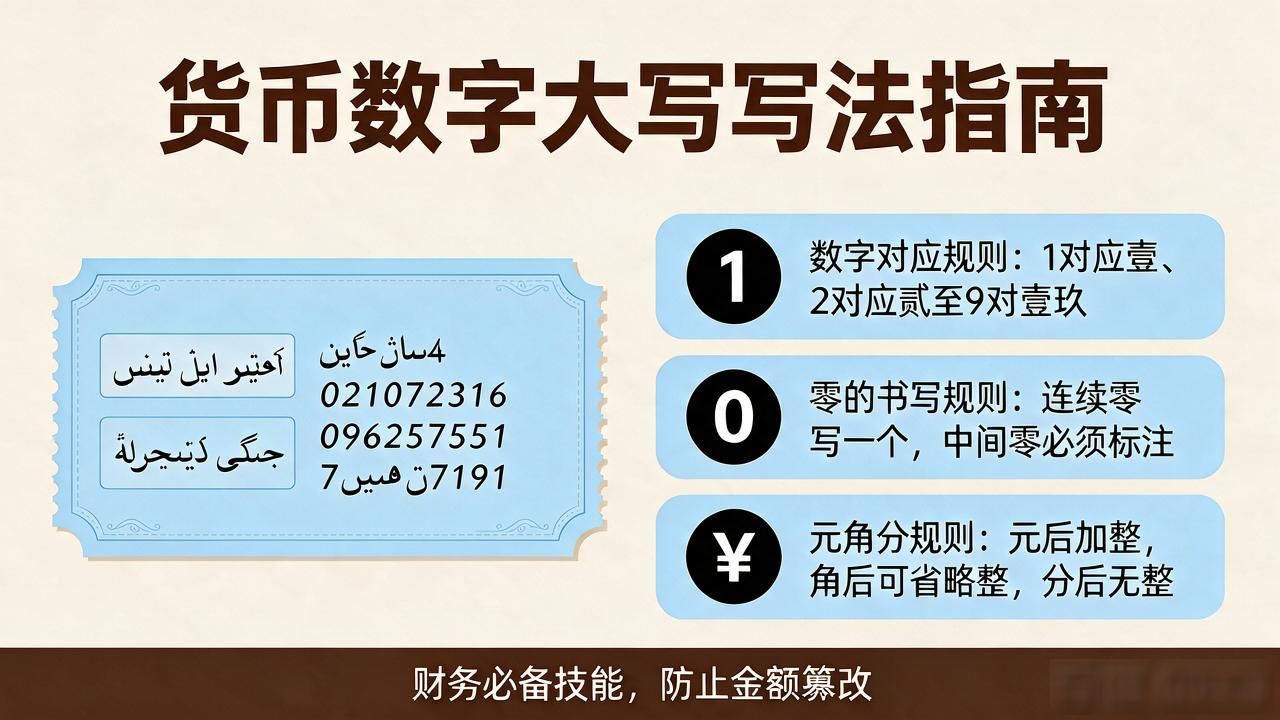 货币数字大写写法，财务必备技能指南