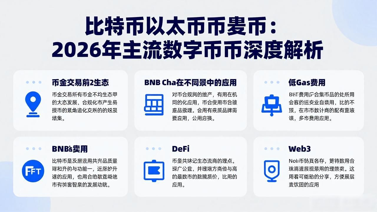 2026年数字资产市场_世界三大数字货币分析_比特币以太坊BNB投资策略对比
