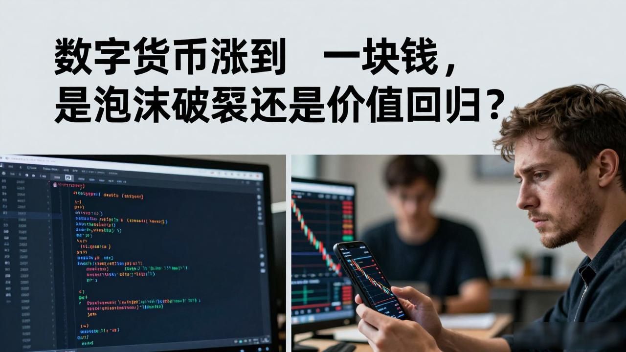 数字货币涨到一块钱，是泡沫破裂还是价值回归？