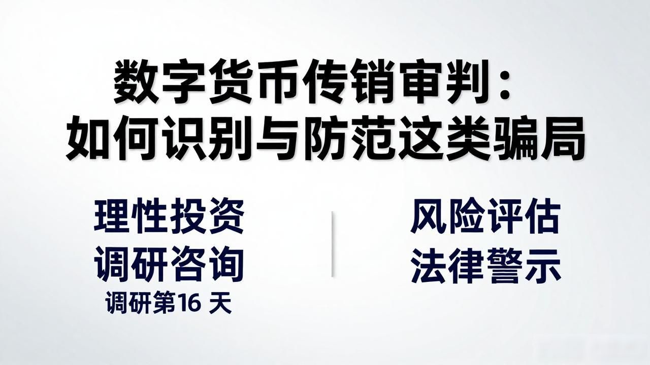 数字货币传销审判：如何识别与防范这类骗局