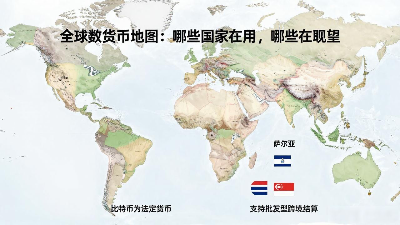 全球数字货币地图：哪些国家在用，哪些在观望